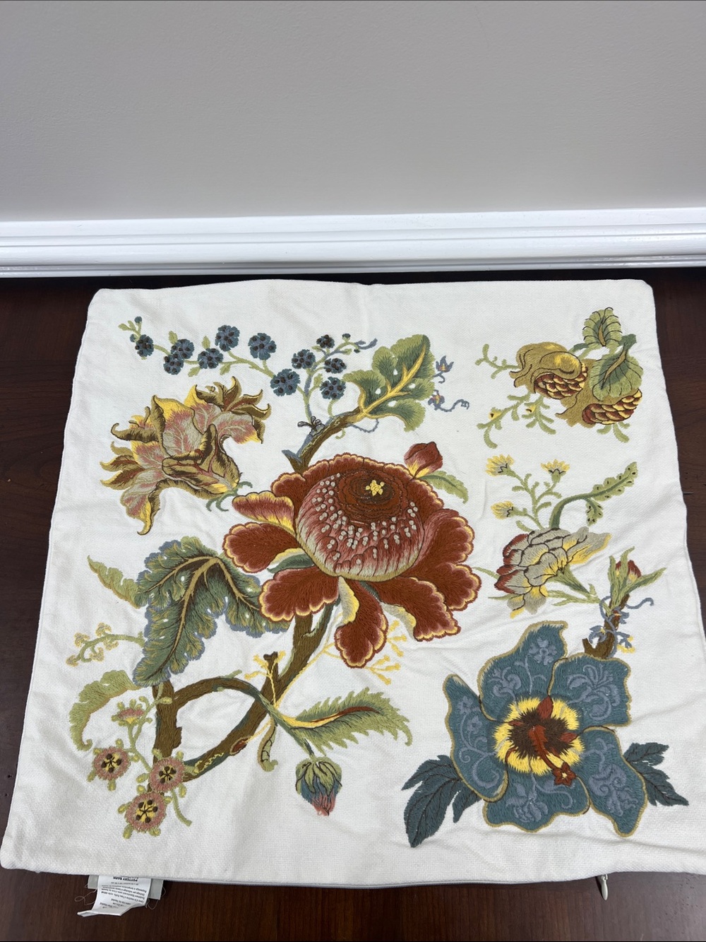 Pottery Barn Embroidered Pillow Cover